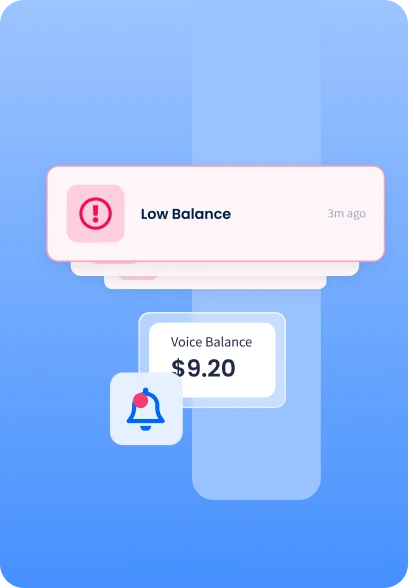 Low Balance Notifications